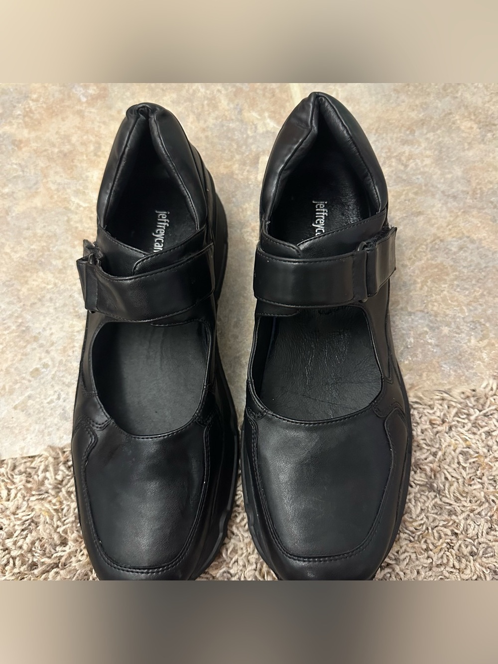 Jeffrey Campbell Black Mary Jane Platform Shoes